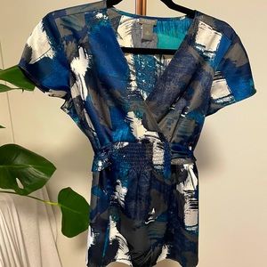 Silky Cinched Waist Blouse